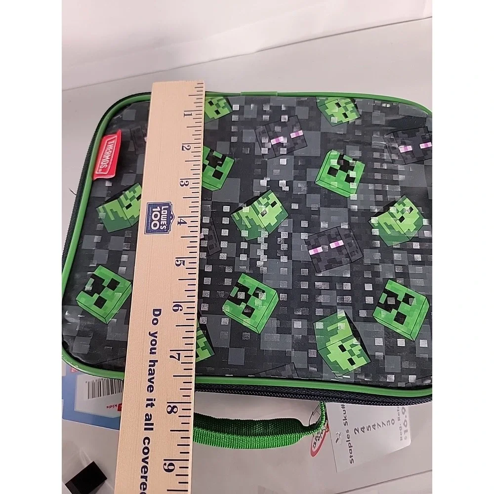 Minecraft‎ Creeper Lunch Box Bag Soft Insulated Back to School Lunchbox Thermos